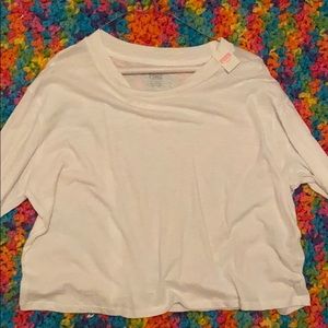 Women’s Pink white cropped long sleeve